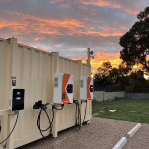 Oxley chargers at sunset